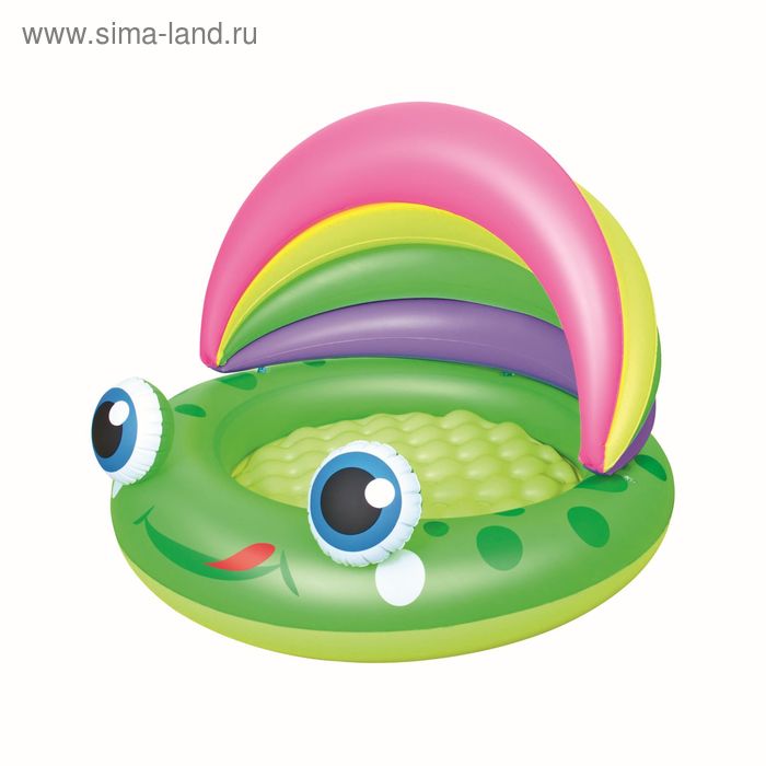 Бассейн надувной со съемным навесом «Лягушка», 109 х 104 х76 см, 30 л - Фото 1