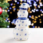 Штоф фарфоровый гжель «Снеговик Балагур», 20 см, 0.5 л - Фото 3