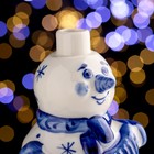 Штоф фарфоровый гжель «Снеговик Балагур», 20 см, 0.5 л - Фото 6