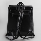 Рюкзак молодёжный, отдел с перегородкой на молнии, 2 наружных кармана, цвет чёрный - Фото 3