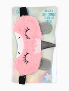 Маска для сна «Единорог», розовая - Фото 5