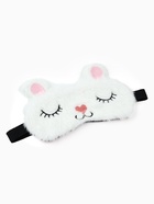 Маска для сна «Заяц», белая - Фото 3