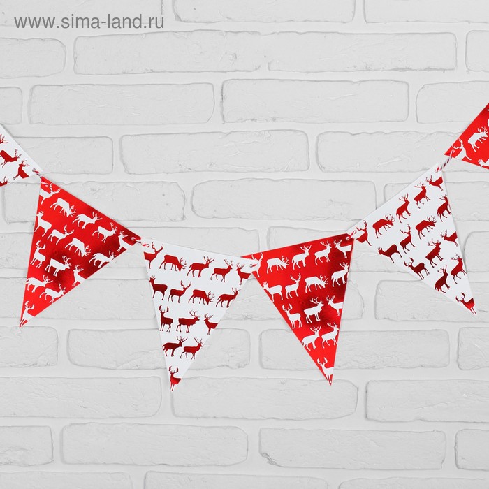 Гирлянда «Олени», 230 см, цвет красный - Фото 1