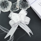 Подарочный Бант - бабочка №1.8, белый, для упаковки подарков - Фото 2