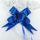 Подарочный бант - бабочка №1.8, синий, для упаковки подарков - Фото 2