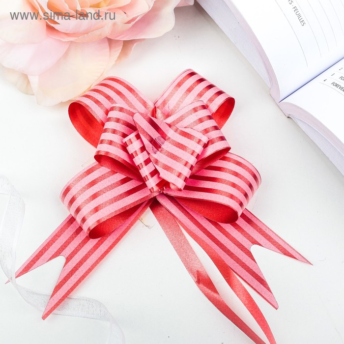 Подарочный Бант - бабочка №3, красный, для упаковки подарков - Фото 1