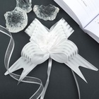 Подарочный Бант - бабочка №3, белый, для упаковки подарков - Фото 2