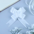 Подарочный Бант - бабочка №3, белый, для упаковки подарков - Фото 3