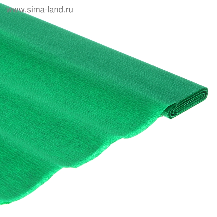 Бумага поделочная креповая зелёная 0,50х2,5 м, Herlitz - Фото 1