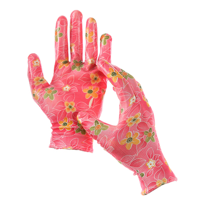 Перчатки нейлоновые, с латексной пропиткой, размер 8, цвет МИКС