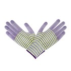 Перчатки нейлоновые, с латексной пропиткой, размер 7, цвет МИКС, «Полоса» - Фото 2