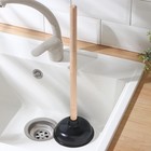 Вантуз с длинной ручкой, d=13.5 см, длина ручки 41 см, чёрный - Фото 8