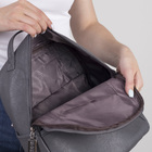 Рюкзак молодёжный, отдел на молнии, 4 наружных кармана, цвет серый - Фото 5
