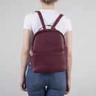 Рюкзак молодёжный, отдел на молнии, 4 наружных кармана, цвет бордовый - Фото 2