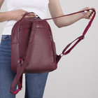 Рюкзак молодёжный, отдел на молнии, 4 наружных кармана, цвет бордовый - Фото 4