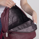 Рюкзак молодёжный, отдел на молнии, 4 наружных кармана, цвет бордовый - Фото 5