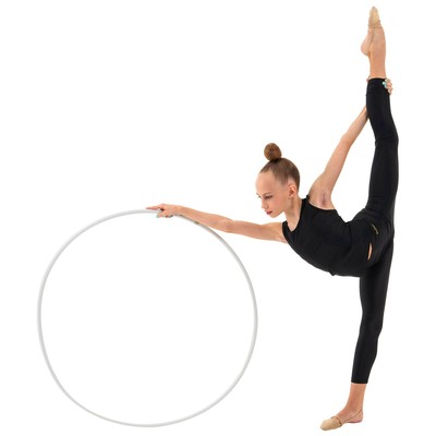 Обруч для художественной гимнастики Grace Dance, профессиональный, d=90 см, белый