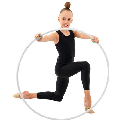 Обруч для художественной гимнастики Grace Dance, профессиональный, d=90 см, белый