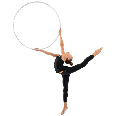 Обруч для художественной гимнастики Grace Dance, профессиональный, d=90 см, белый