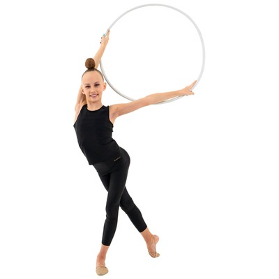 Обруч для художественной гимнастики Grace Dance, профессиональный, d=70 см, белый