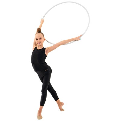 Обруч для художественной гимнастики Grace Dance, профессиональный, d=75 см, цвет белый