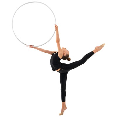 Обруч для художественной гимнастики Grace Dance, профессиональный, d=80 см, белый