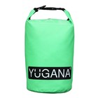 Гермомешок YUGANA, ПВХ, водонепроницаемый 5 литров, один ремень, зеленый - Фото 5