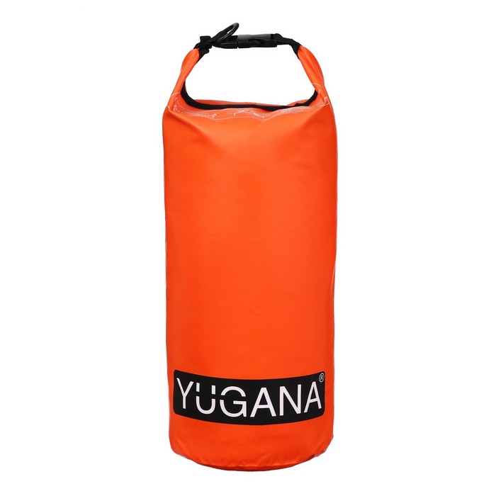 Гермомешок YUGANA, ПВХ, водонепроницаемый 10 литров, один ремень, оранжевый - фото 1905495244