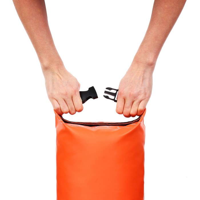 Гермомешок YUGANA, ПВХ, водонепроницаемый 10 литров, один ремень, оранжевый - фото 1905495251
