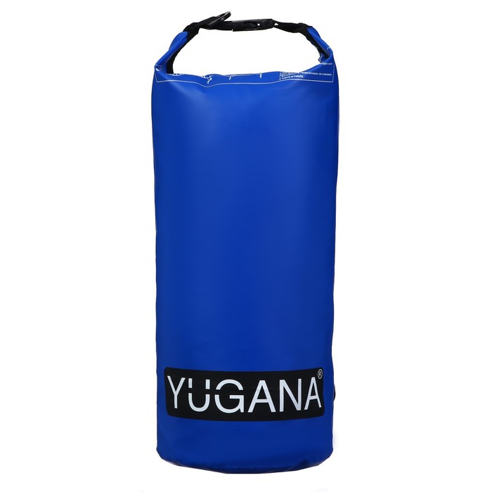 Гермомешок YUGANA, ПВХ, водонепроницаемый 20 литров, один ремень, синий - фото 1911316246