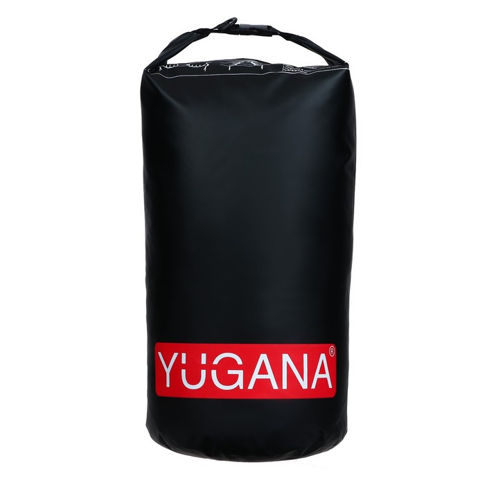 Гермомешок YUGANA, ПВХ, водонепроницаемый 30 литров, один ремень, черный - фото 1911316258