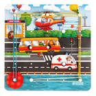 Настольная игра. Геоборд с доп. элементами «Машинки» 20х20 см - Фото 2