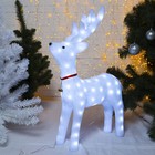 Светодиодная фигура «Олень матовый» 52×80×21 см, акрил, 80 LED, 8 режимов, 24 В, свечение белое - Фото 3