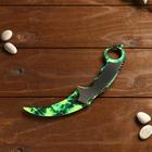 Сувенирное оружие из дерева «Керамбит, изумрудные волны» - Фото 1