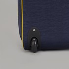Чемодан малый с сумкой "Буквы", отдел на молнии, наружный карман, цвет синий - Фото 3