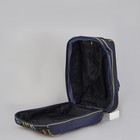 Чемодан малый с сумкой "Буквы", отдел на молнии, наружный карман, цвет синий - Фото 4