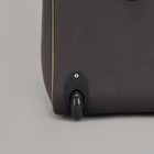 Чемодан малый с сумкой "Штрихи", отдел на молнии, с расширением, наружный карман, цвет чёрный/зелёный - Фото 3