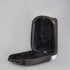 Чемодан малый с сумкой "Штрихи", отдел на молнии, с расширением, наружный карман, цвет чёрный/зелёный - Фото 4