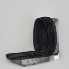 Чемодан малый "Клетка", 20", отдел на молнии, с расширением, наружный карман, 2 колеса, цвет серебро/черный - Фото 6