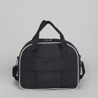 Чемодан малый с сумкой "Пальмы", отдел на молнии, наружный карман, цвет чёрный - Фото 8