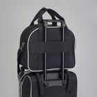 Чемодан малый с сумкой "Пальмы", отдел на молнии, наружный карман, цвет чёрный - Фото 10
