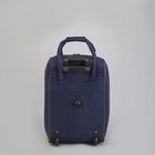 Чемодан малый с сумкой "Ромбы", отдел на молнии, наружный карман, цвет синий - Фото 2
