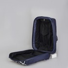 Чемодан малый с сумкой "Ромбы", отдел на молнии, наружный карман, цвет синий - Фото 4