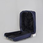 Чемодан малый с сумкой "Сердца", отдел на молнии, наружный карман, цвет синий - Фото 4