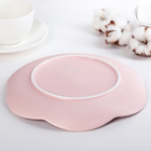 Тарелка керамическая «Бабочка», d=20,5 см, цвет розовый - Фото 3