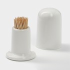 Подставка под зубочистки Magistro «Бланш», d=5 см, фарфор, белая - Фото 4