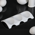 Подставка для яиц «Классика», 18×9×18 см, 3 ячейки - Фото 1