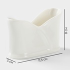 Салфетница Magistro «Бланш», 11.5×5×8 см, фарфор, белая - Фото 3