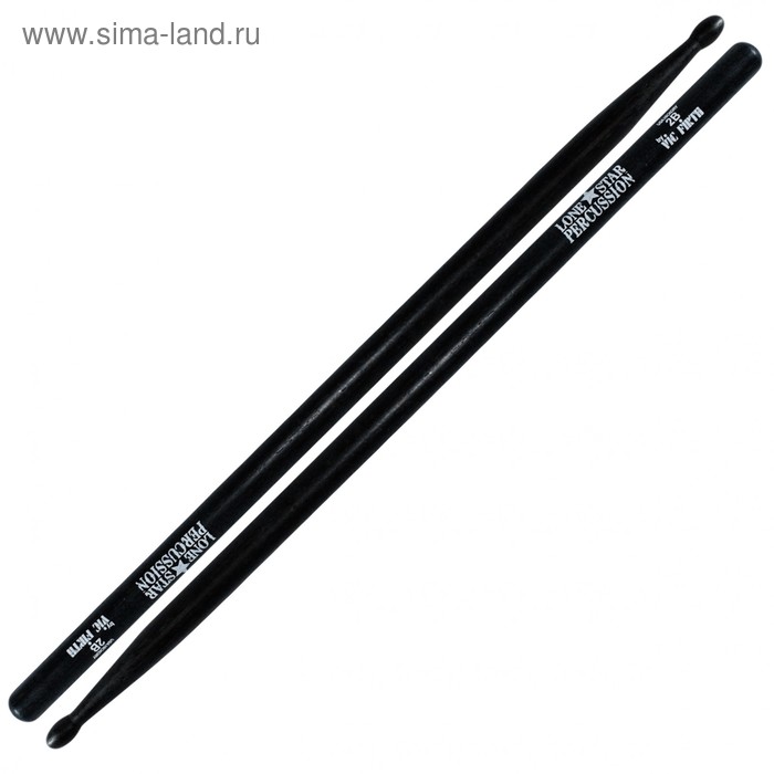 Барабанные палочки VIC FIRTH N2BB 2B с деревянным наконечником, цвет - черный, орех - Фото 1