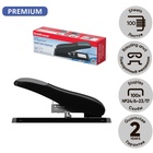 Степлер канцелярский, ErichKrause Elegance, до 90 листов, металлический корпус, чёрный 3840562 - фото 9186388